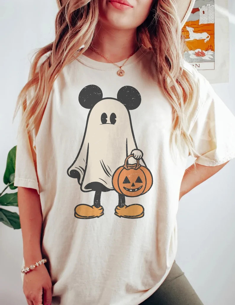 Comfort Color Mickey Ghost Halloween Shirt Retro Mickey - Etsy | Etsy (US)