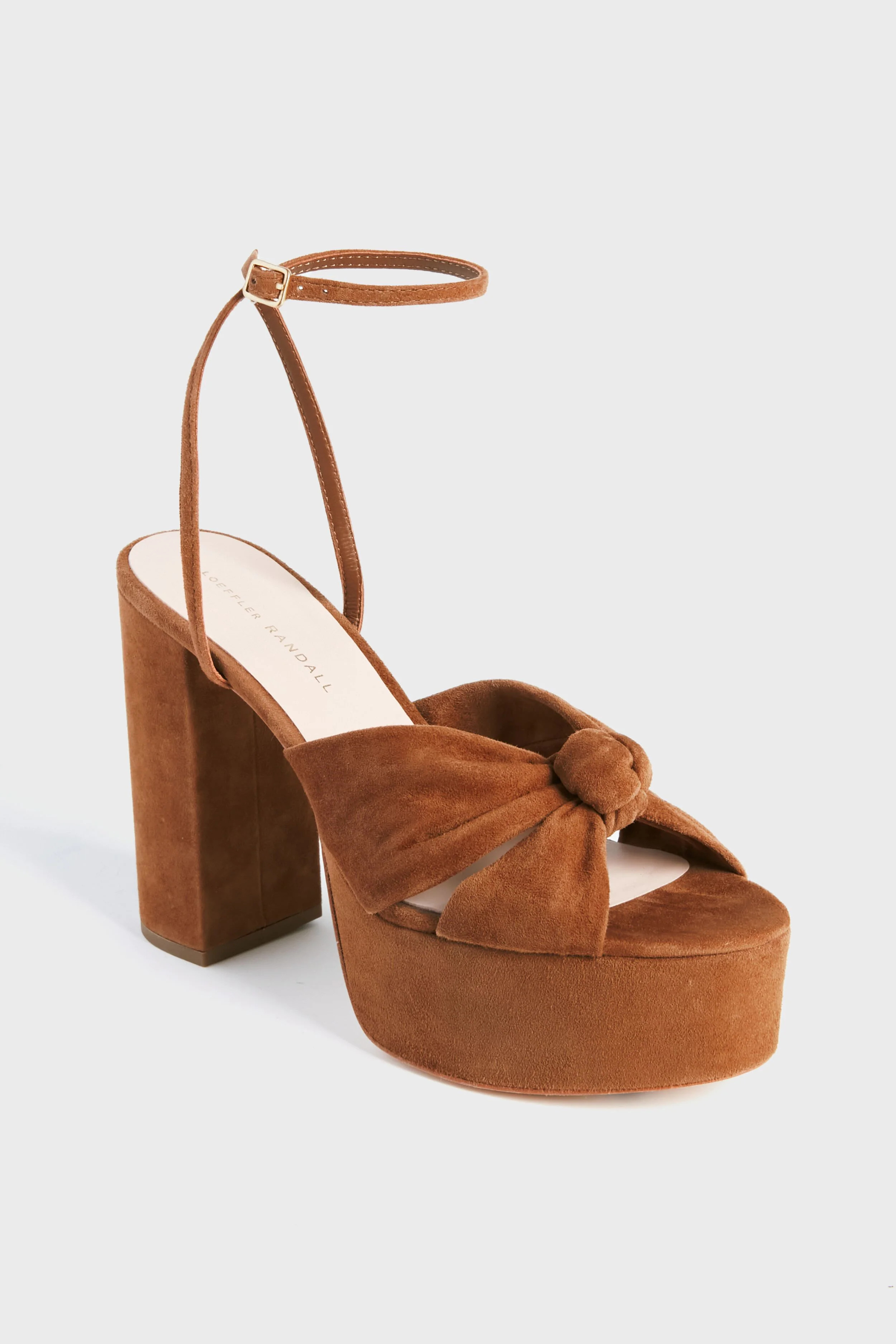 Cacao Suede Roz Platform Heels | Tuckernuck (US)