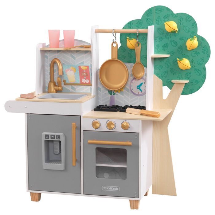Kidkraft Happy Harvest Wooden Play Kitchen with 20-Piece Pretend Food Accessories | Target