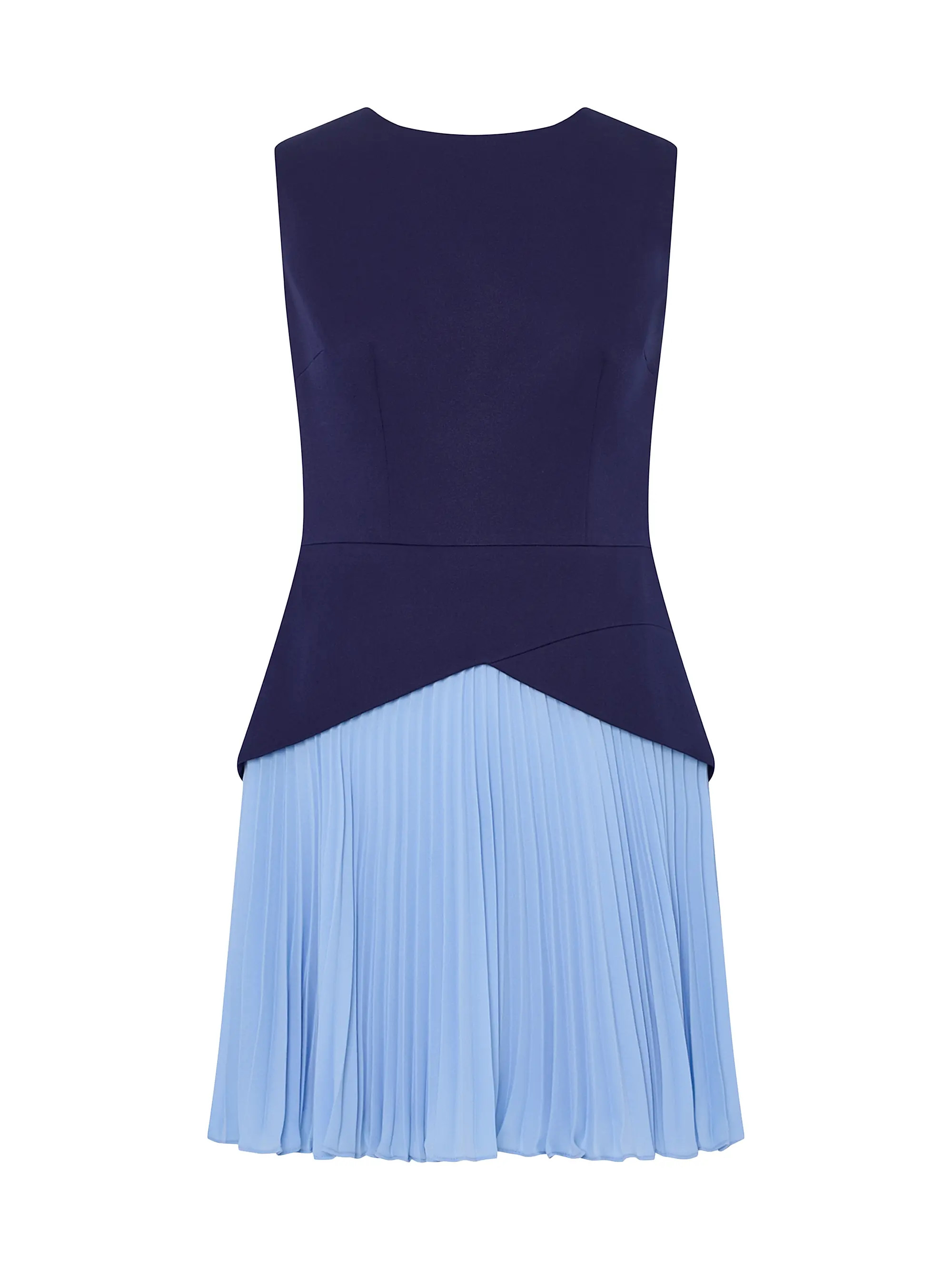 Milly Haddy Pleated Two-Tone Minidress | Saks Fifth Avenue | Saks Fifth Avenue