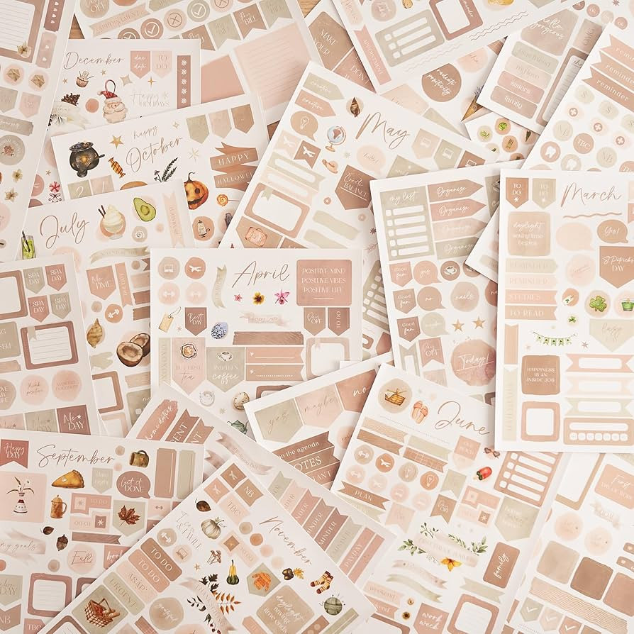 Aesthetic Planner Stickers for Fun Planning - 1220+ Monthly Boho Designs for Your Calendar or Scr... | Amazon (US)