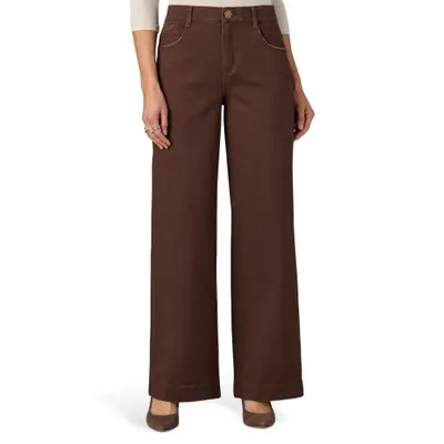 Wit & Wisdom Sam High Waist Wide Leg Jeans in Candied Walnut at Nordstrom, Size 18 | Nordstrom