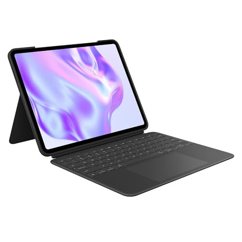 Logitech Combo Touch iPad Pro 13-inch (M4 & M5)(2024 & 2025) Keyboard Case - Detachable Backlit Keyboard with Kickstand, USB Connectivity, Comfortable Typing, Multi-use Mode - Midnight Black | Amazon (US)
