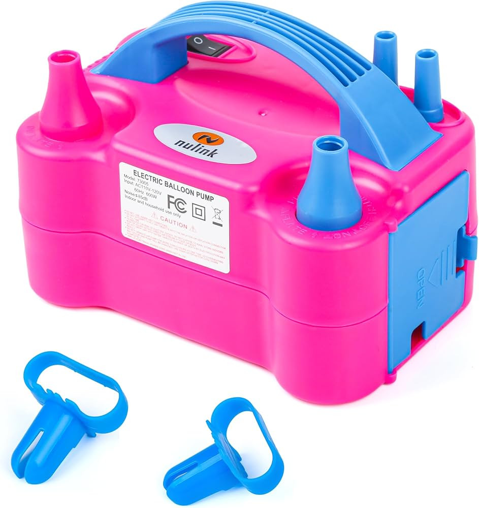 NuLink Electric Portable Dual Nozzle Balloon Blower Pump Inflation for Decoration, Party, Sport [... | Amazon (US)