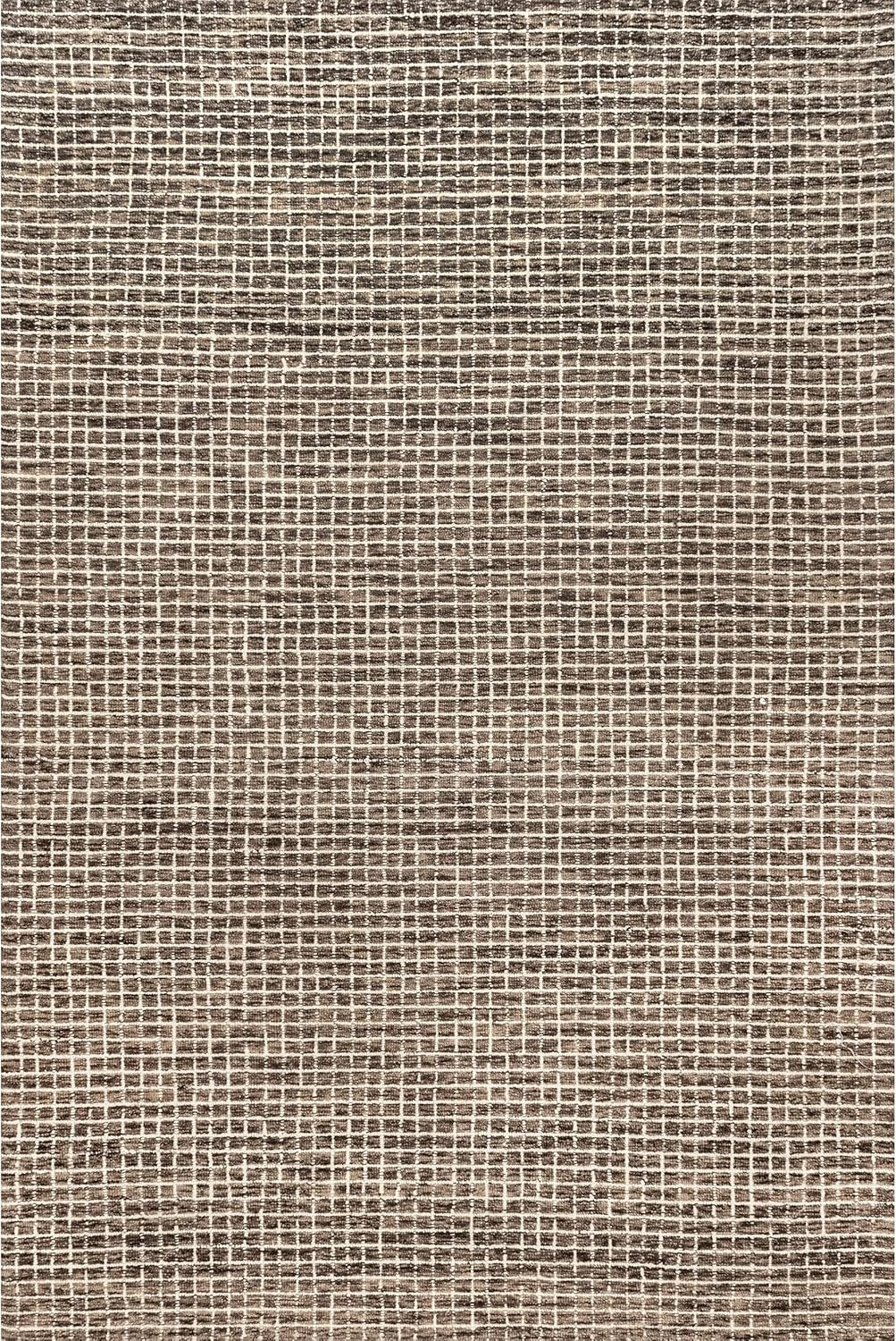 nuLOOM Rugs USA x Arvin Olano Melrose Checked Wool Area Rug, Brown, 8' x 10' | Amazon (US)