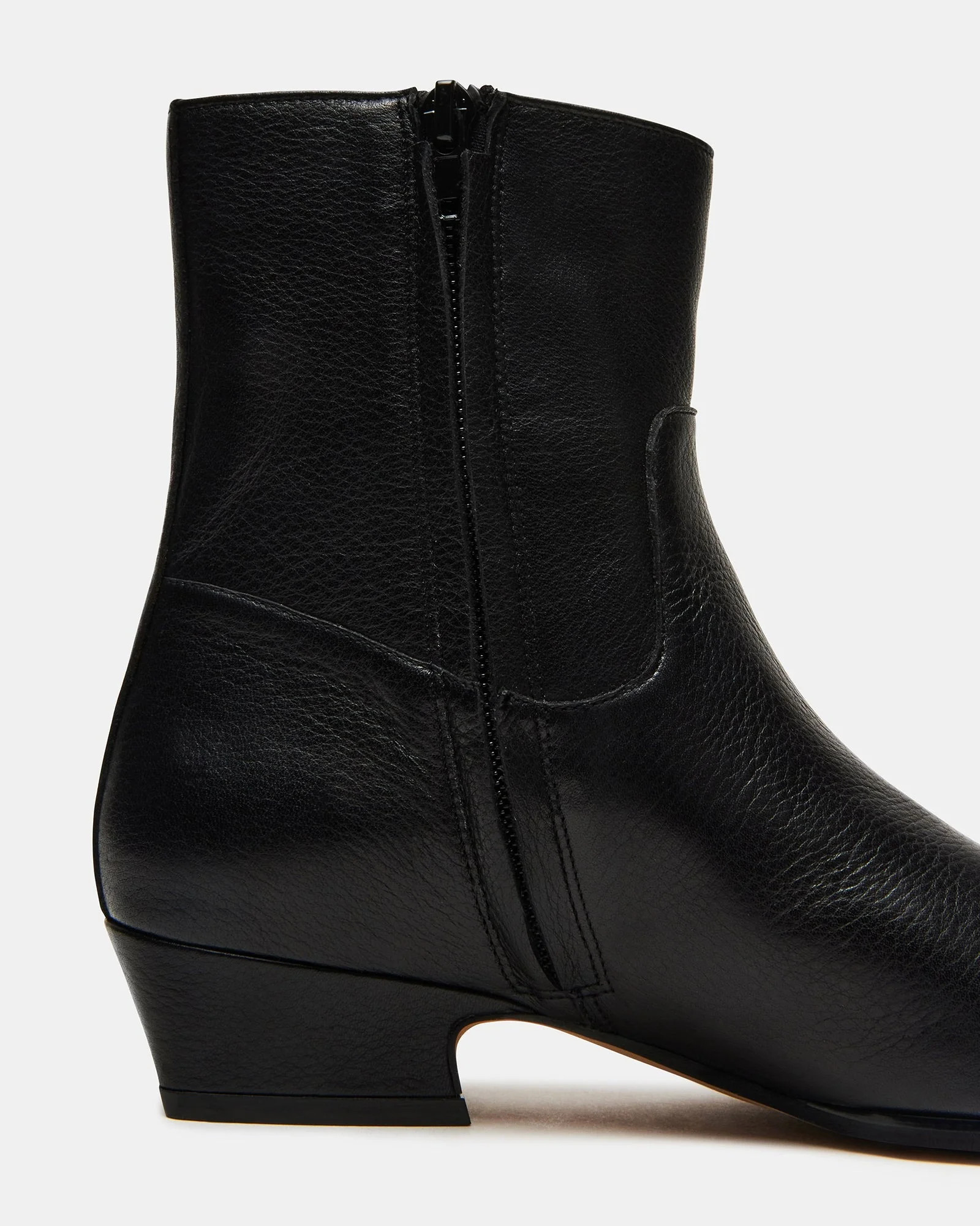 DUSTY Black Leather Women's Ankle Boot | Steve Madden (US)