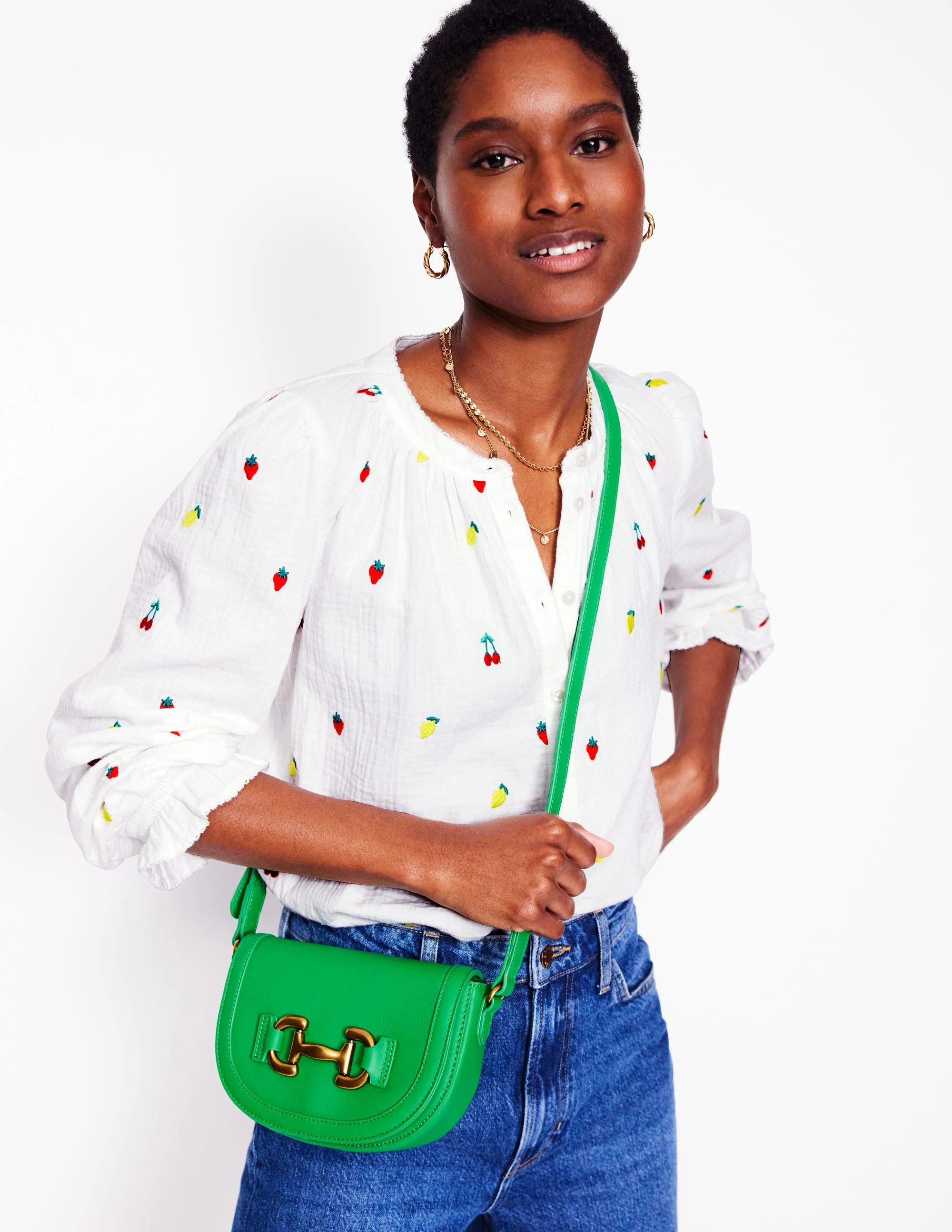 Iris Snaffle Mini Satchel-Green | Boden (US)