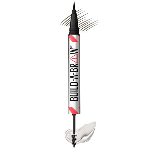 Maybelline Build-A-Brow 2-in-1 Brow Pen and Sealing Eyebrow Gel, Eyebrow Makeup for Real-Looking, Fuller Brows, Ash Brown, 1 Count | Amazon (US)