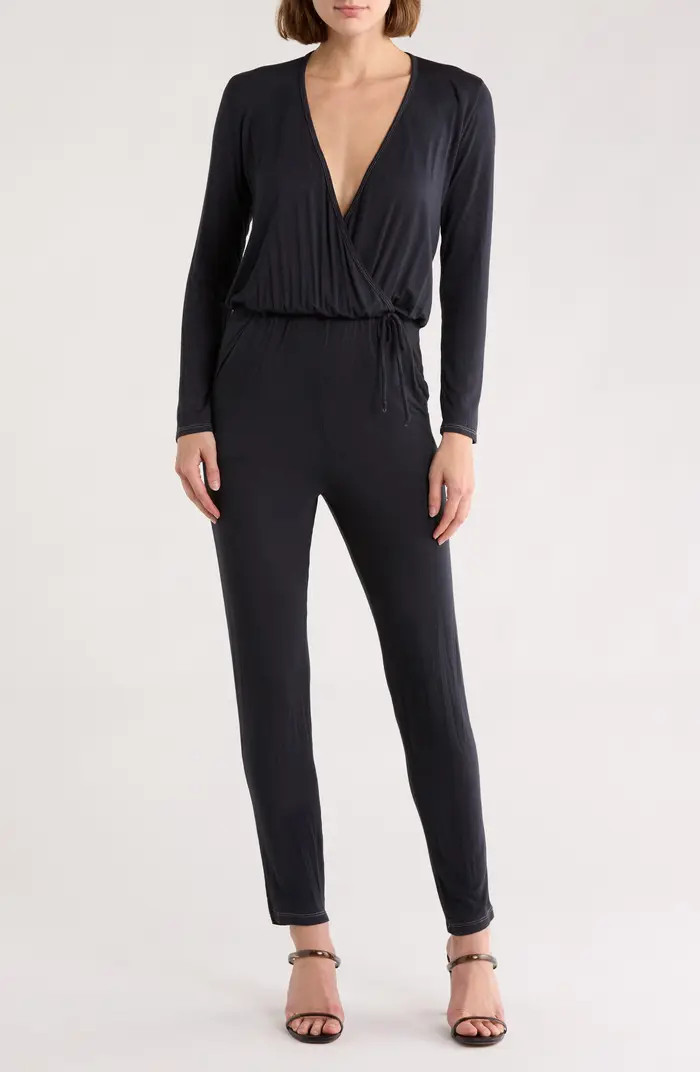 Long Sleeve Tie Waist Jumpsuit | Nordstrom Rack
