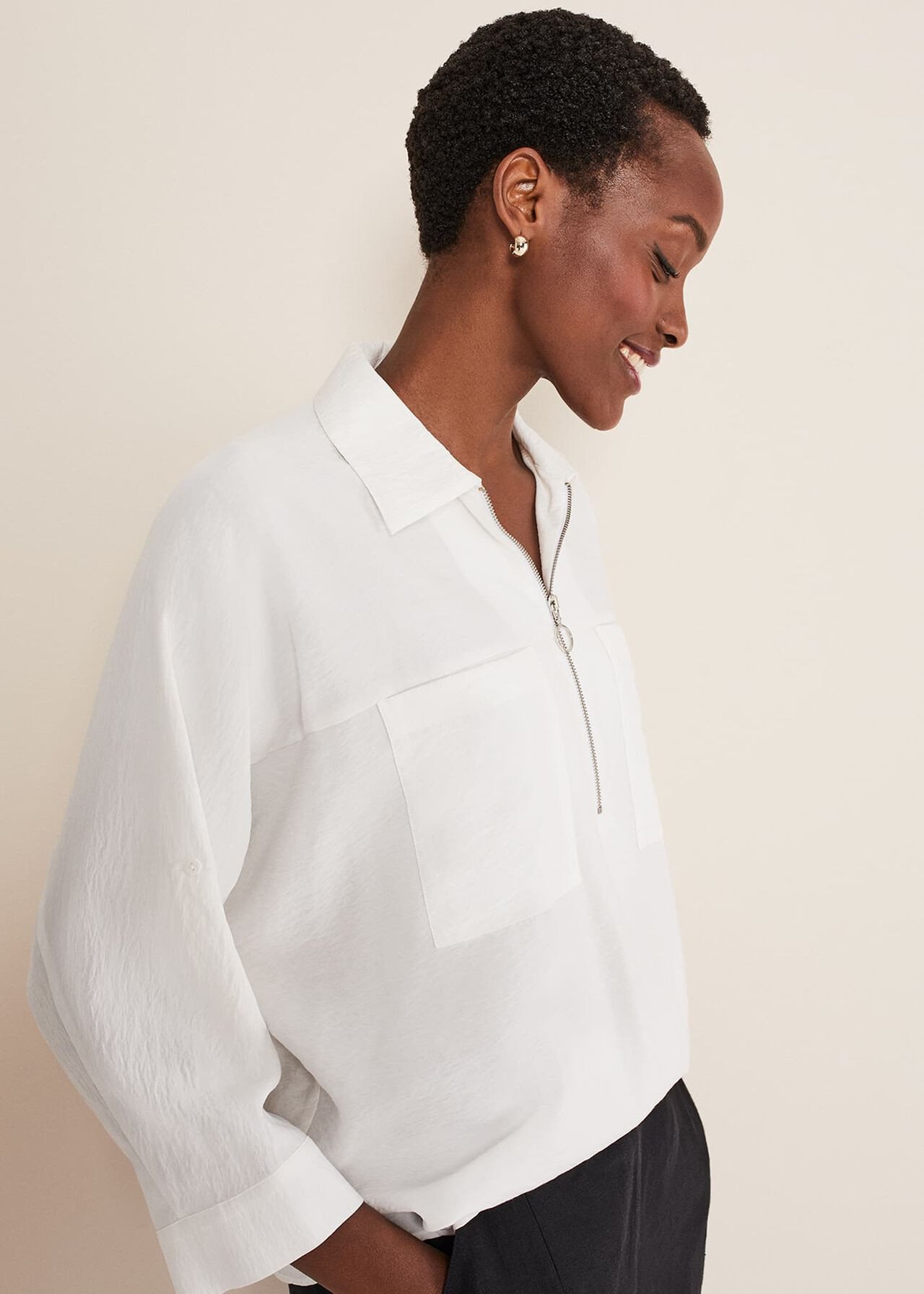 Cynthia Zip Front Shirt | Phase Eight (UK)