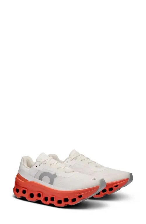 Cloudmonster Running Shoe in White/Flame at Nordstrom, Size 8.5 | Nordstrom