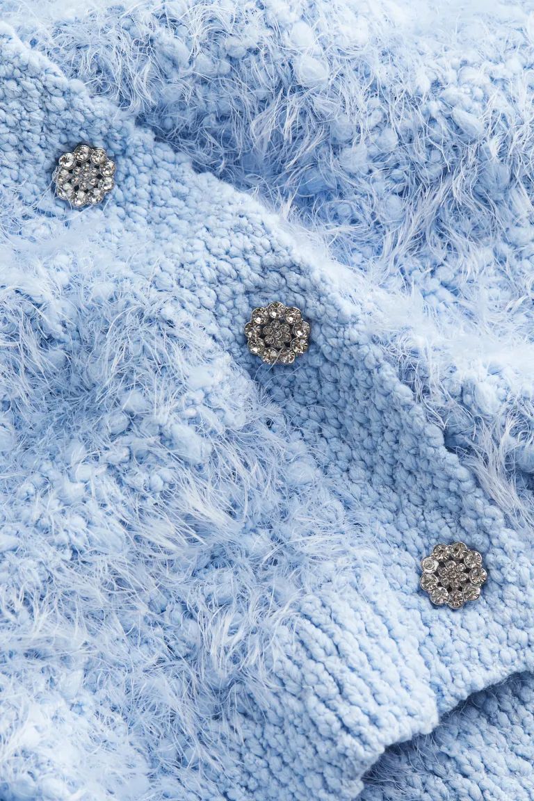 Fluffy Bouclé-knit Cardigan | H&M (US + CA)