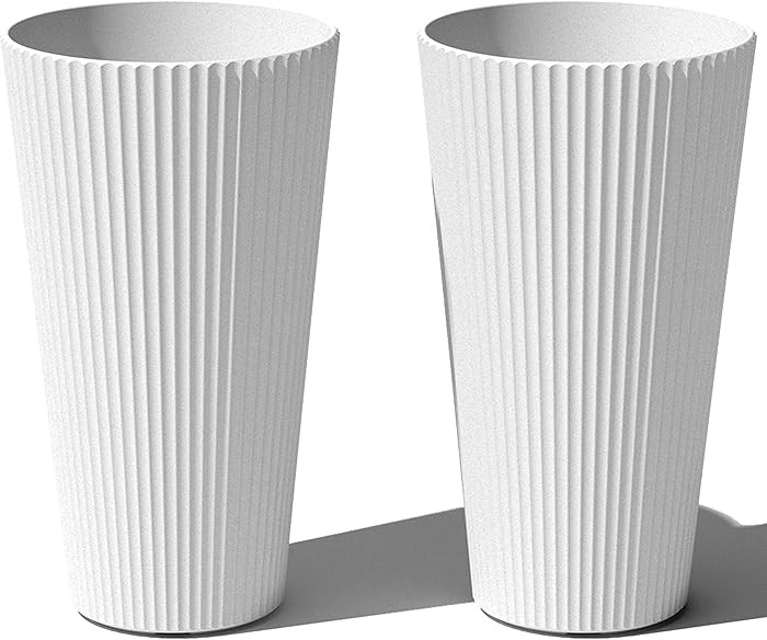 Amazon.com : Veradek Demi Series Tall Planter for Porch, Patio, Backyard | Durable Plastic-Stone ... | Amazon (US)