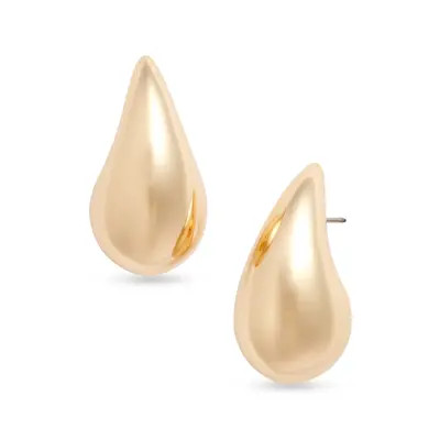 Open Edit Polished Teardrop Stud Earrings in Gold at Nordstrom | Nordstrom