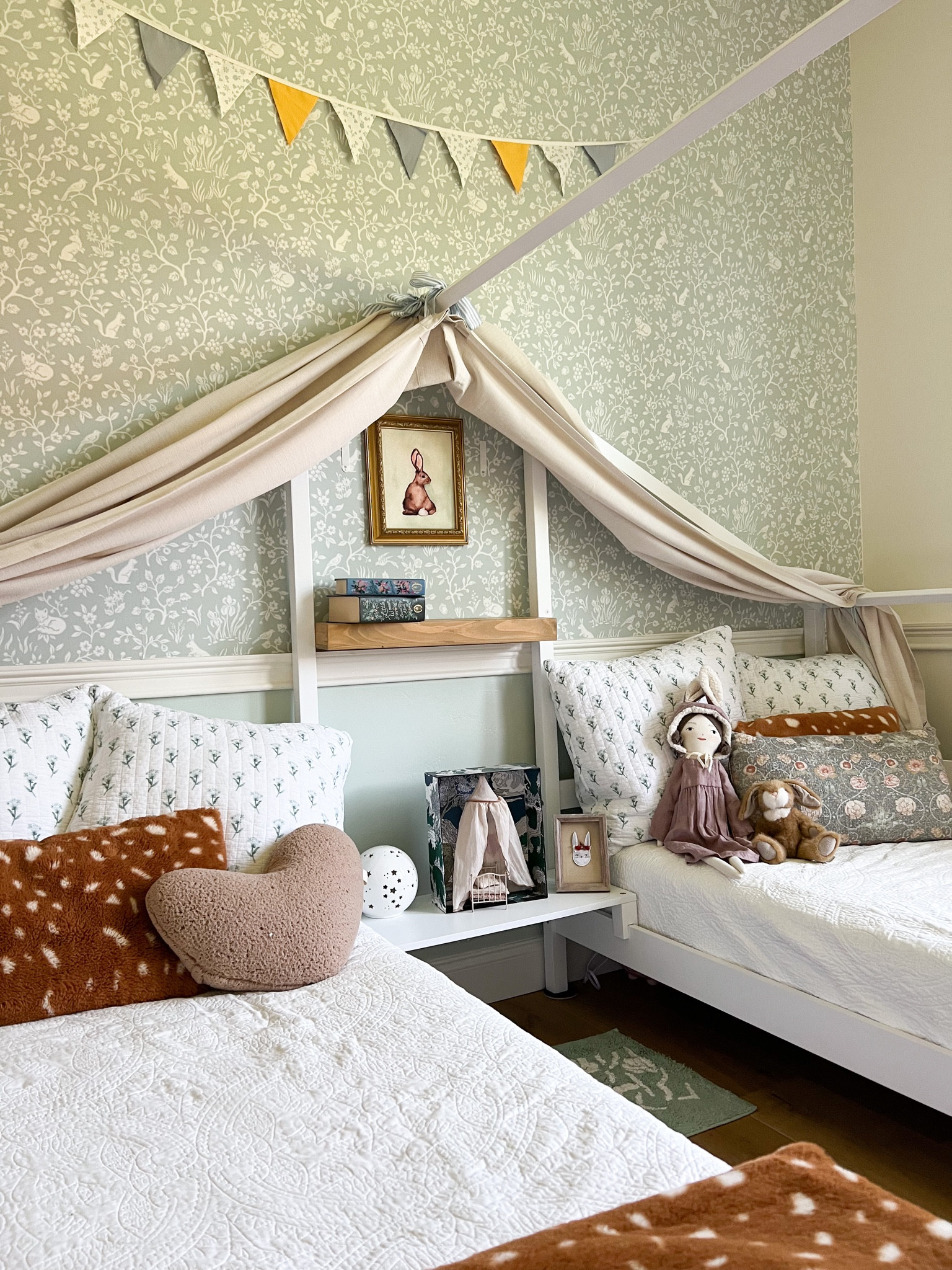 Sweet bunny print & whimsical wallpaper … perfect for a nursery or little girl’s room!  

#LTKkids #LTKhome #LTKfamily