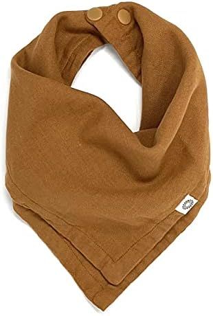 Indi By Kishu Baby - Premium Organic Bandana Scarf Bib with Snaps (Caramel) | Amazon (US)