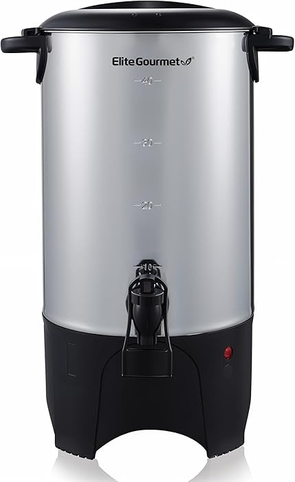 Elite Gourmet CCM040 Stainless Steel 40 Cup Coffee Urn Removable Filter For Easy Cleanup, Two Way... | Amazon (US)