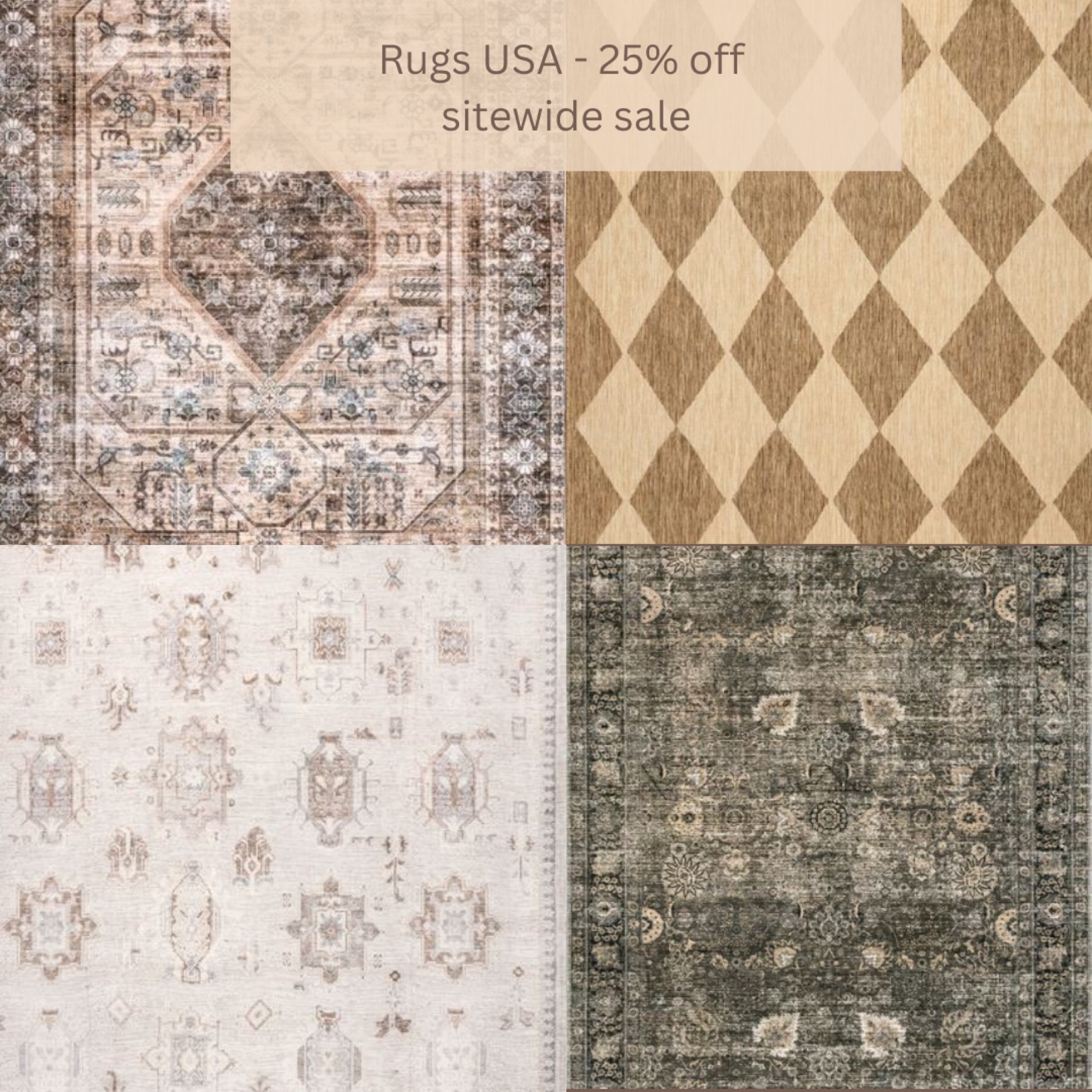 Memorial Day Rugs USA Sale 🤎🤎 25% off sitewide!!