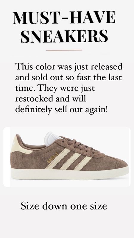 These best selling sneakers in a beautiful earth color sold out in record time last time and we're just restocked! Size down one size 

#LTKStyleTip #LTKShoeCrush