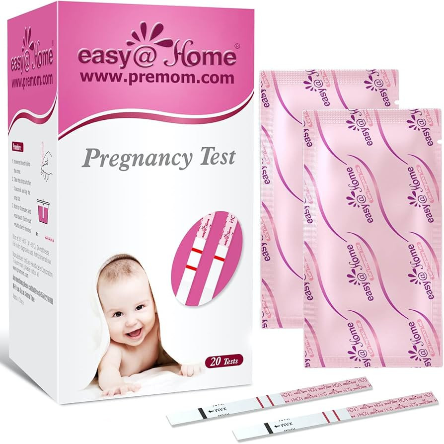 Easy@Home Pregnancy Test Strips Kit, Powered by Premom Ovulation Predictor iOS and Android APP, 2... | Amazon (US)