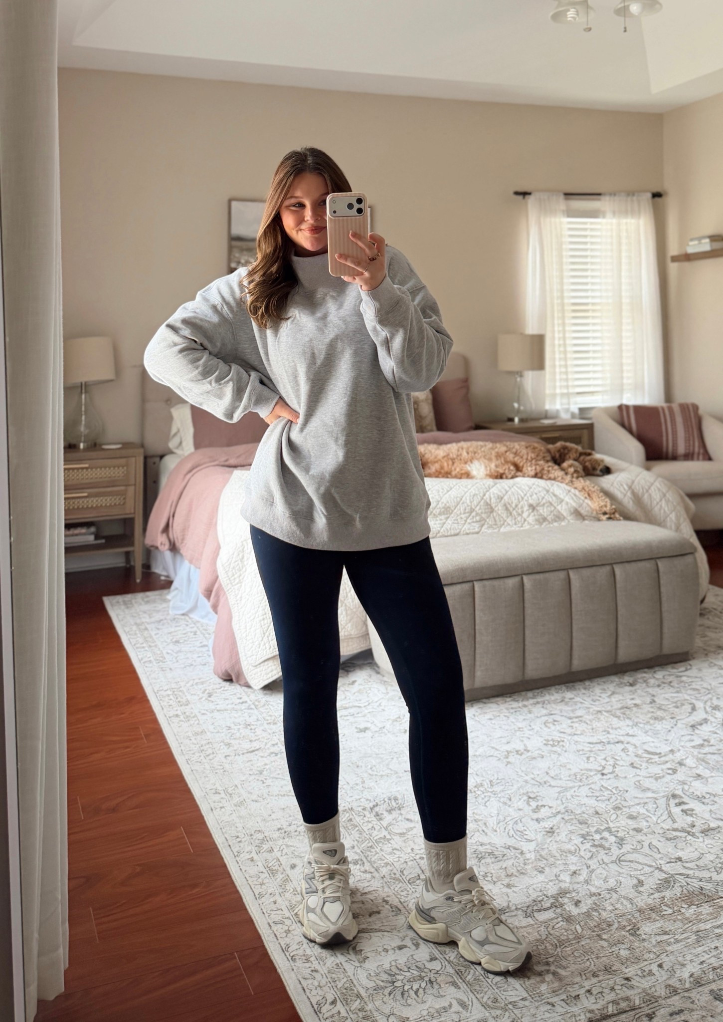 mock neck sweatshirt - sized up to a large 