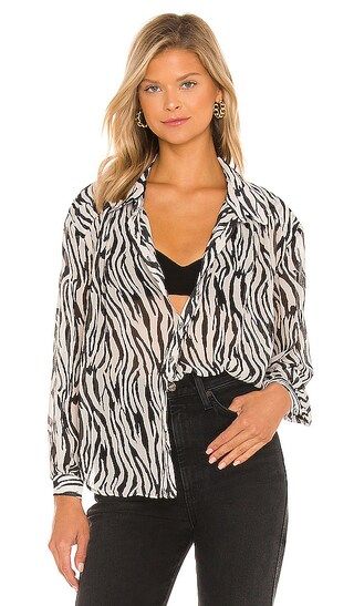 Ciara Printed Buttondown in Zebra Combo | Revolve Clothing (Global)