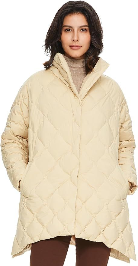 Orolay Women's Oversized Quilted Down Jacket Lightweight Puffer Casual Coat Long-Sleeve Padded In... | Amazon (US)