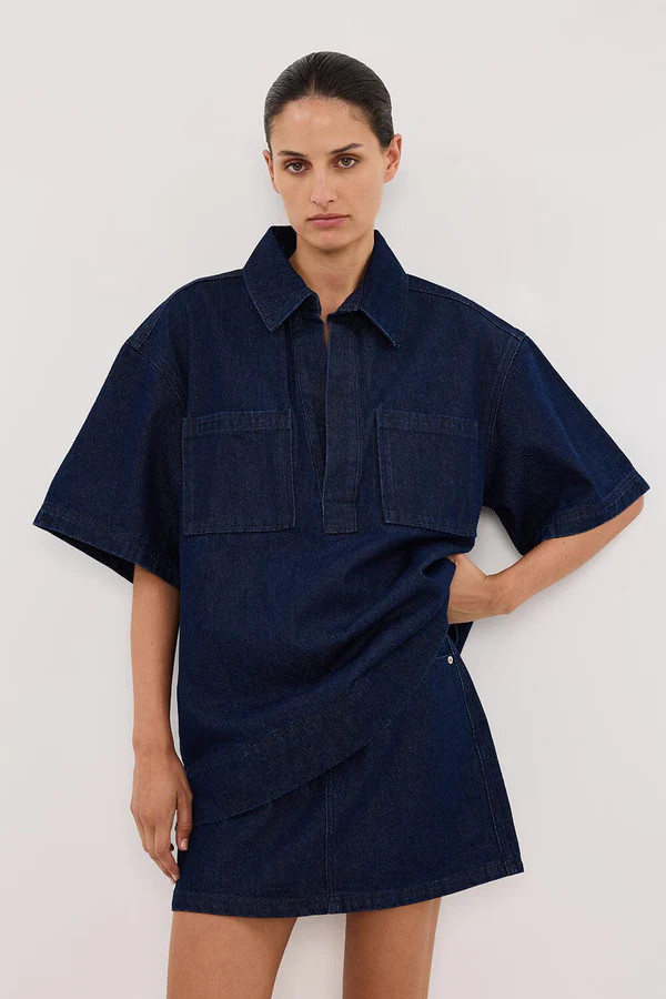 MASON INDIGO DENIM MINI SKIRT | DISSH