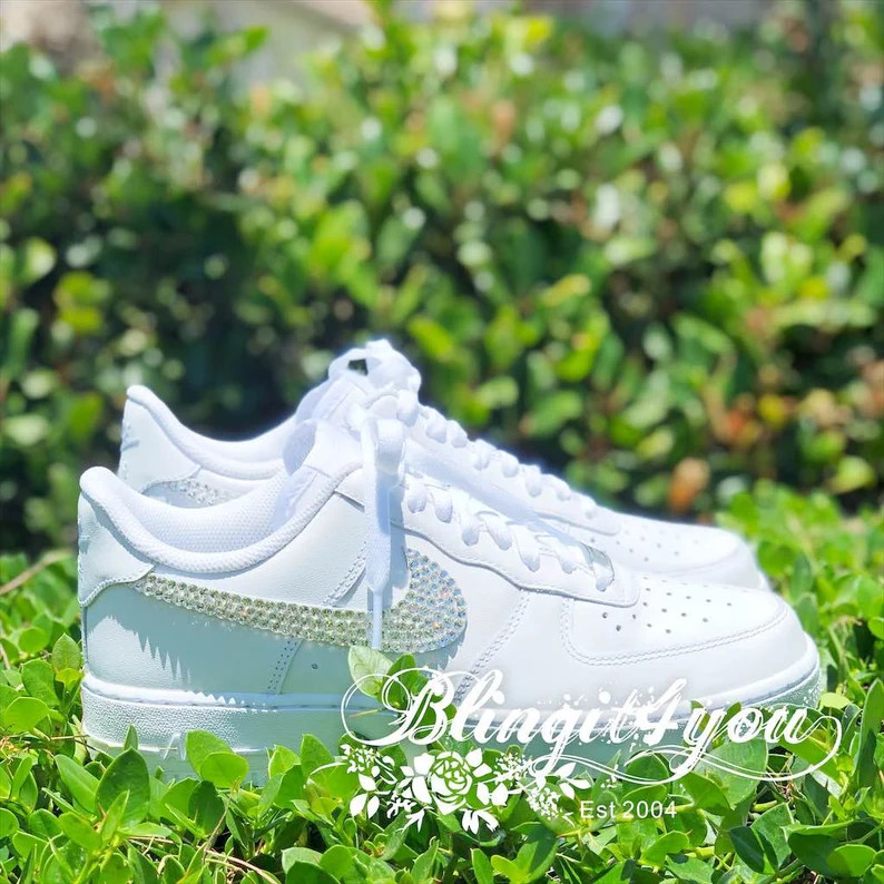 Custom make Air Force 1 with Swarovski Crystal Free shipping | Etsy (US)