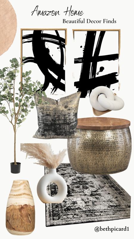 Amazon Home Decor Finds- love the black, white and gold/brass tones together 

#LTKfamily #LTKFind #LTKhome