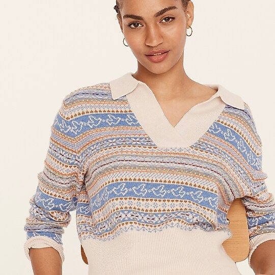 Collared Fair Isle sweater | J.Crew US