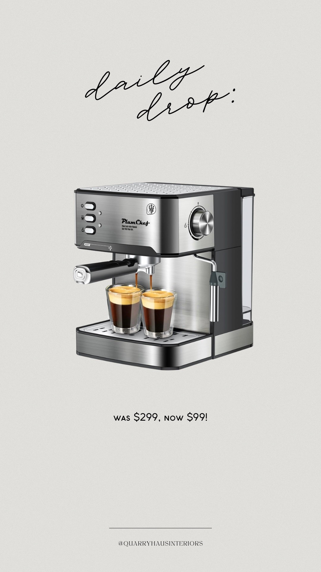 This stainless steel espresso machine looks like it belongs on a high end coffee bar, but at a very budget friendly price (plus so many 5⭐️ reviews!)

#LTKFindsUnder100 #LTKSaleAlert #LTKHome