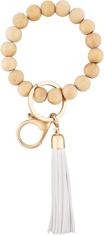 Fire beetle Tassel Bangle Keyring Bracelet Wristlet Key Ring Keychain | Amazon (US)