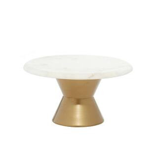 Gold Marble Contemporary Cake Stand, 7" x 12" x 12" By Ivory And Iris | Michaels® | Michaels Stores