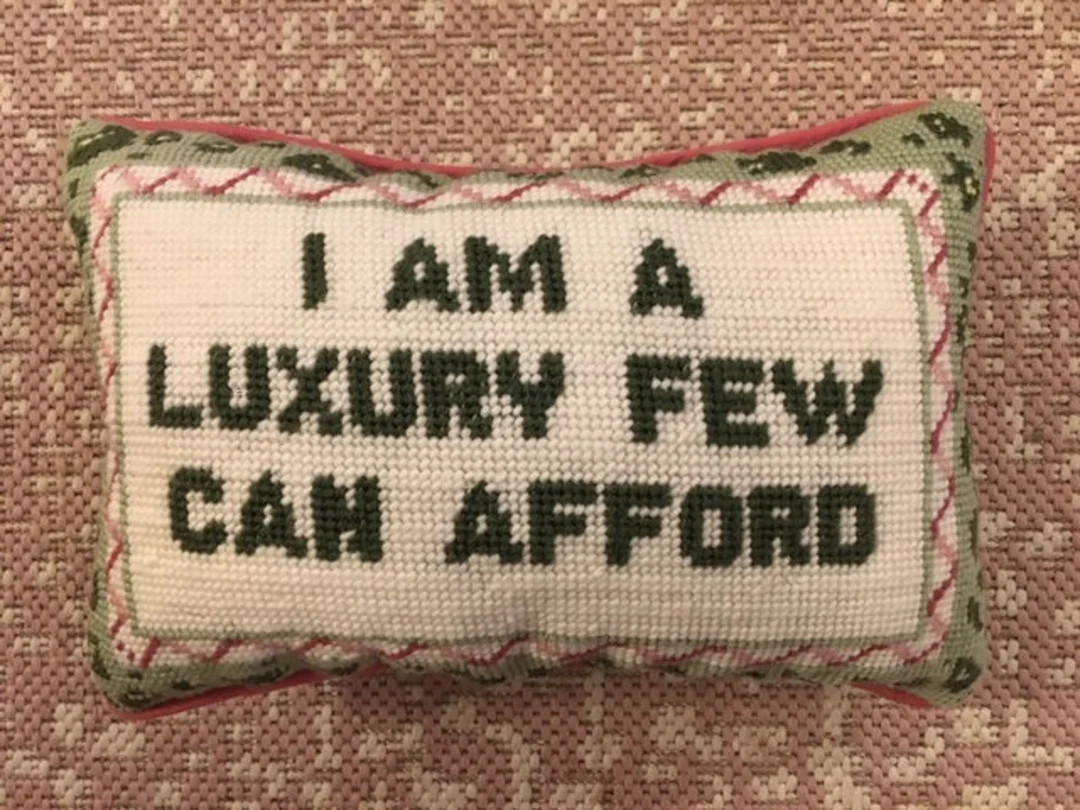 Handmade Needlepoint Pillow  I Am a Luxury - Etsy | Etsy (UK)