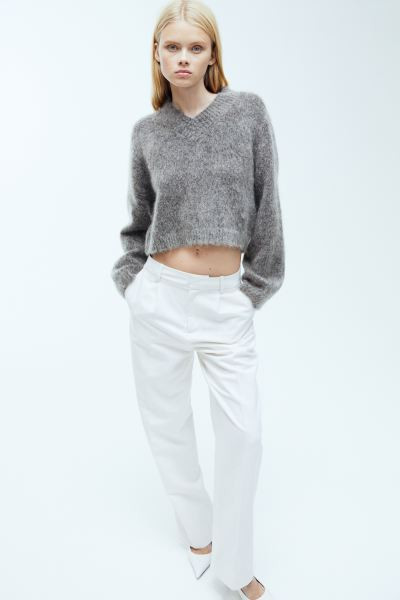 Cropped trui van mohairmix | H&M (DE, AT, CH, NL, FI)