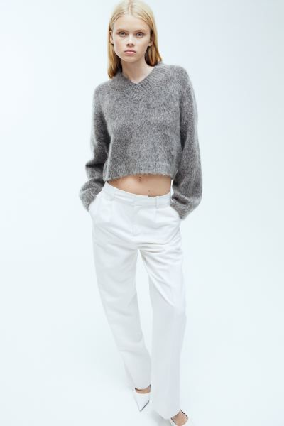 Cropped mohair-blend jumper | H&M (UK, MY, IN, SG, PH, TW, HK)
