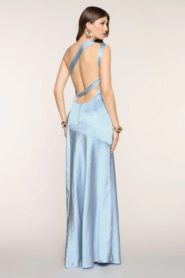 Chelsea Satin Open Back Formal Dress | Windsor Stores