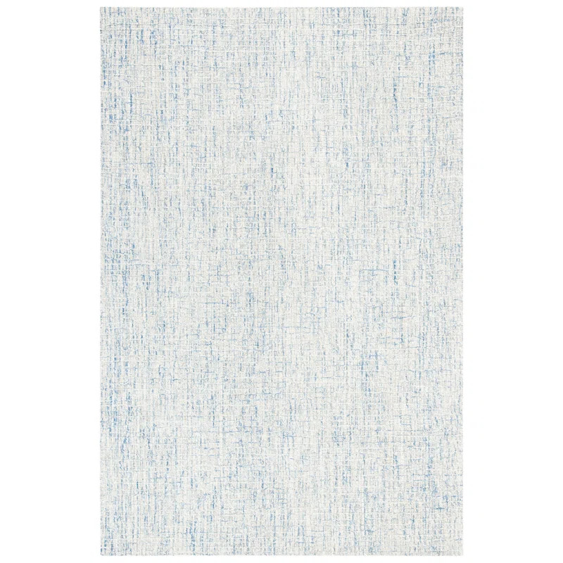 Latitude Run® Kenli Abstract Handmade Tufted Wool Ivory/Blue Area Rug & Reviews | Wayfair | Wayfair North America