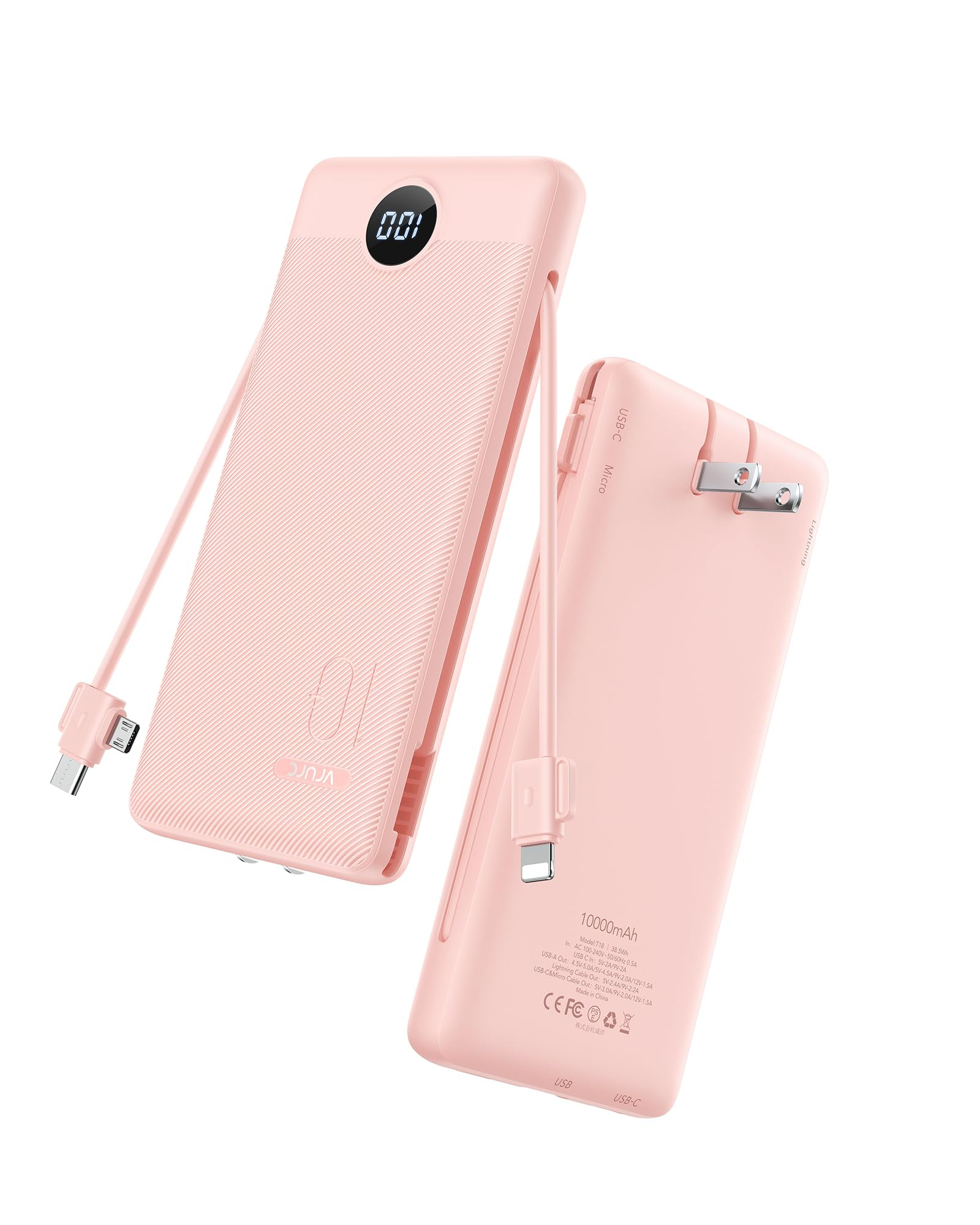 VRURC Portable Charger Power Bank - 10000mAh Fast Charging 22.5W PD 20W Portable Charger with Bui... | Amazon (US)