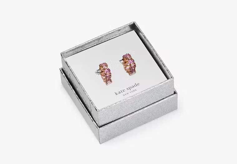 Candy Shop Small Stone Hoops Boxed Set | Kate Spade (US)