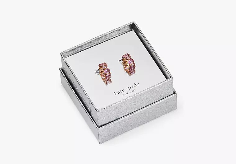 Candy Shop Small Stone Hoops Boxed Set | Kate Spade (US)