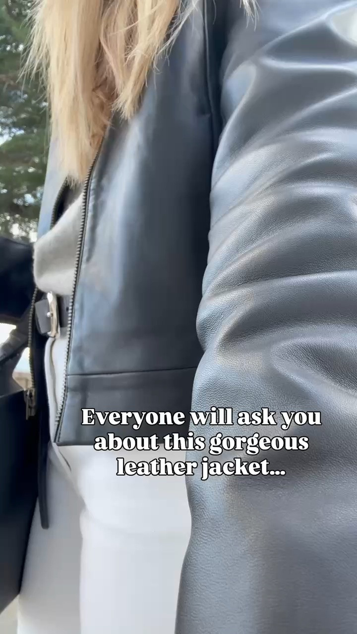 The most stunning leather jacket! Perfect for fall weather and elevates your outfits!

Height: 5’6”
Weight: 115lbs
Jacket size:
Sweater size:
Pants size: 25

#LTKootd #LTKmomlife
