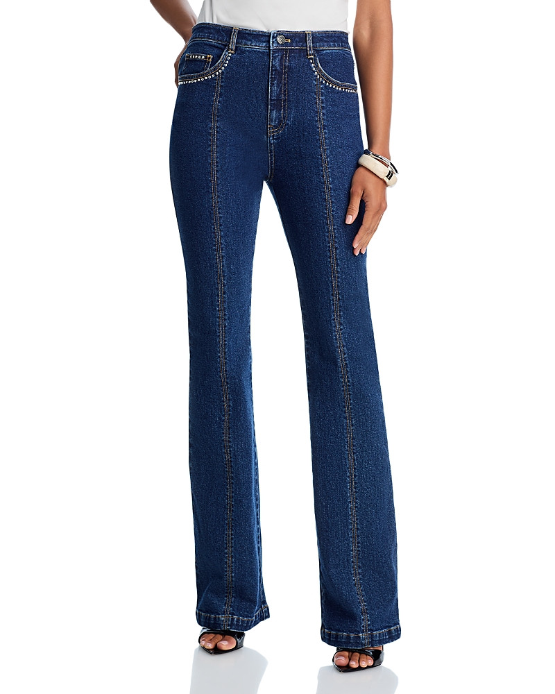 Cinq a Sept Studded Single Heart Shailene High Rise Jeans in Oceane/Silver | Bloomingdale's (US)