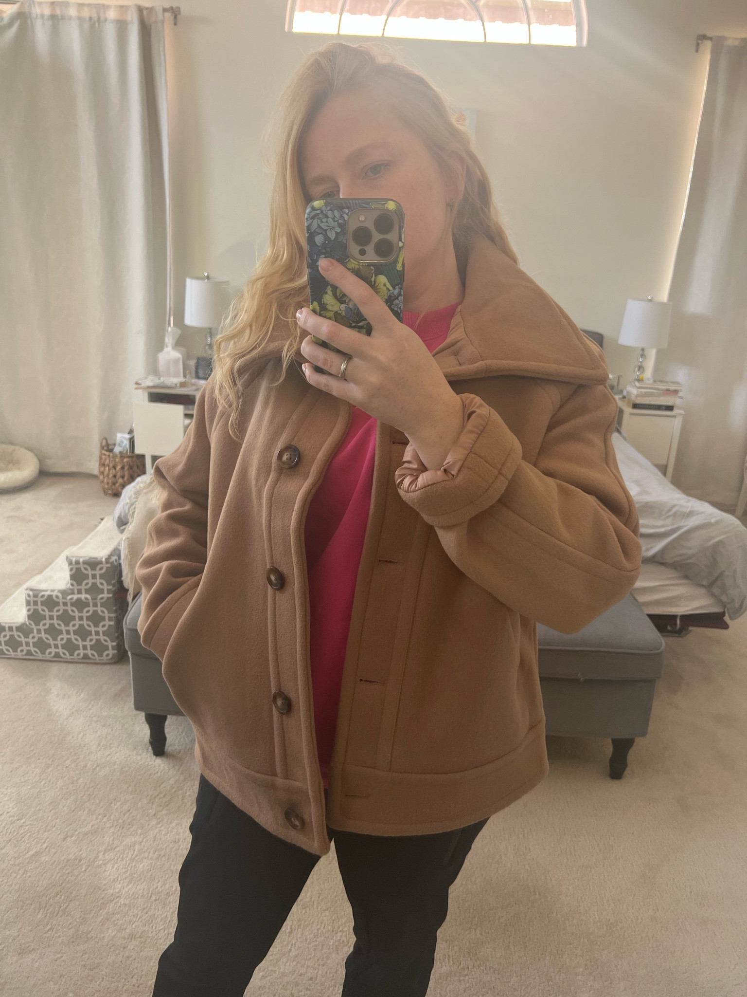 Fall ready with my short wool trench and pink sweatshirt 
French inspired fashion 

#LTKstyletip #LTKmidsize #LTKSeasonal