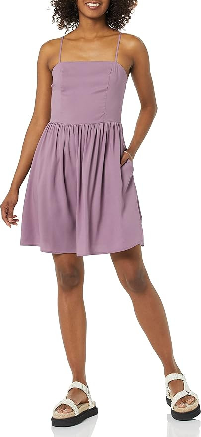 Goodthreads Women's Georgette Smock-Back Cami Mini Dress | Amazon (US)