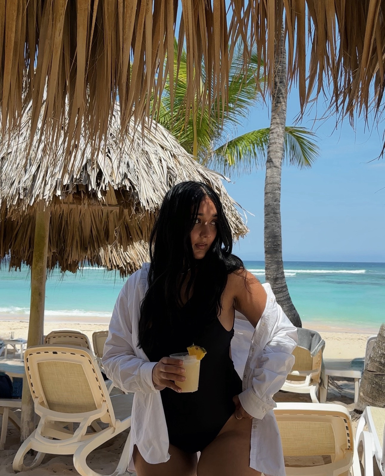 oceanside style feat. chic black swimsuit from Shop Tan Lines, paired with a classic Sézane button-down cover-up. Perfect for lounging by the water or a day at the beach! 

#LTKtravel #LTKstyletip #LTKswim