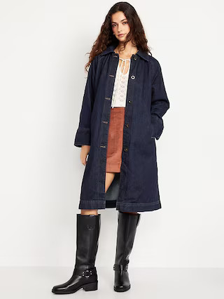 Long Denim Barn Coat | Old Navy (US)