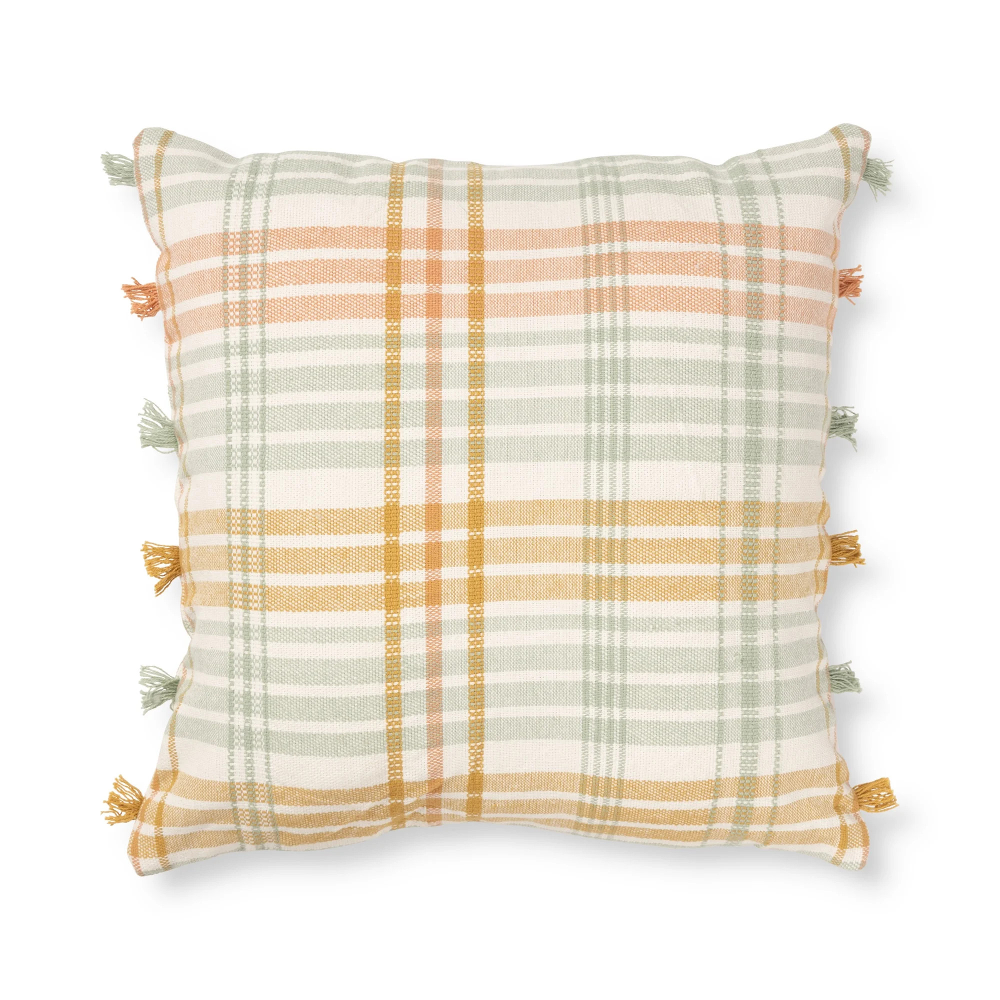 Better Homes & Gardens Decorative Throw Pillow, Dimensional Plaid, Multi, 20" Square, Single Pill... | Walmart (US)