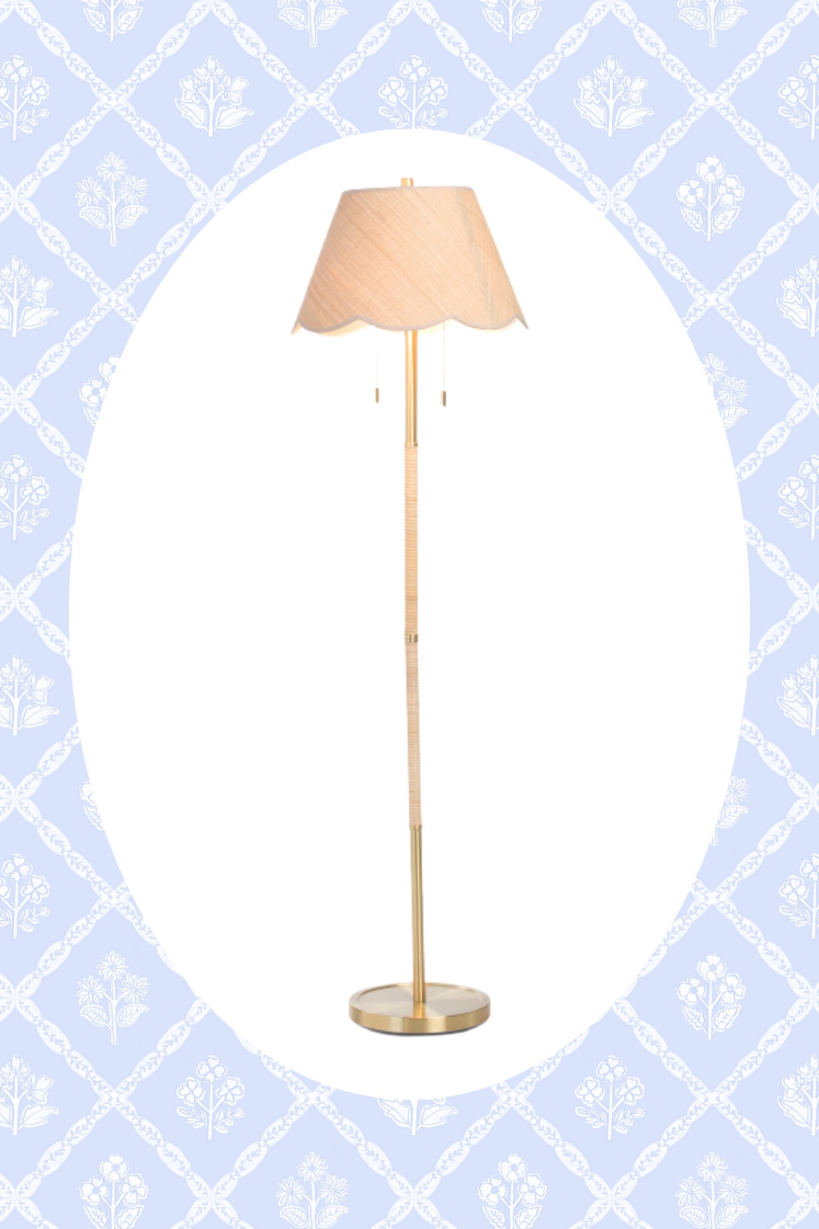 Incredible rattan floor lamp with a scalloped shade - love this grandmillennial style home find 

#LTKFindsUnder100 #LTKHome #LTKSaleAlert